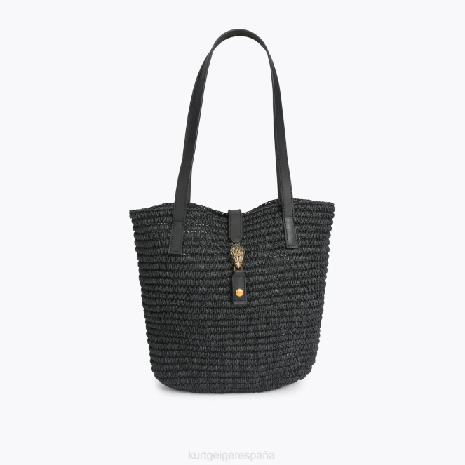 Kurt Geiger mujer bolso tote london hampton de rafia 2LPR463 | bolsas negro
